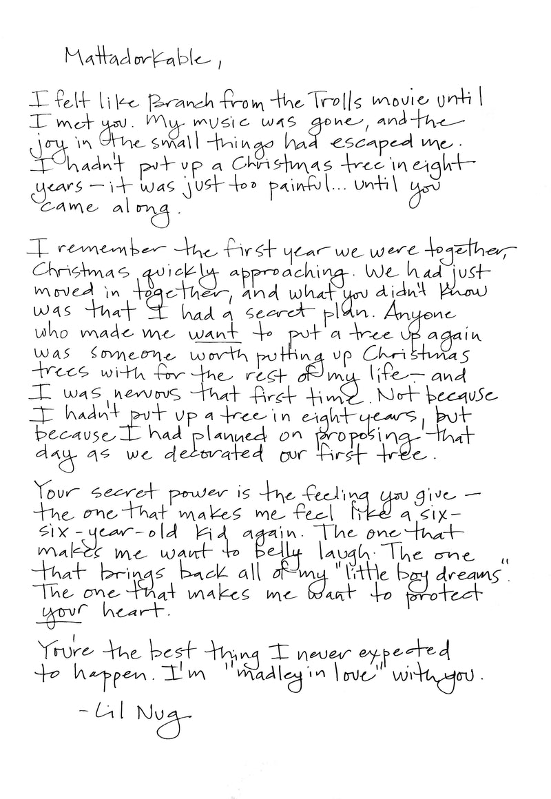 “You’re the best thing I never expected to happen.”