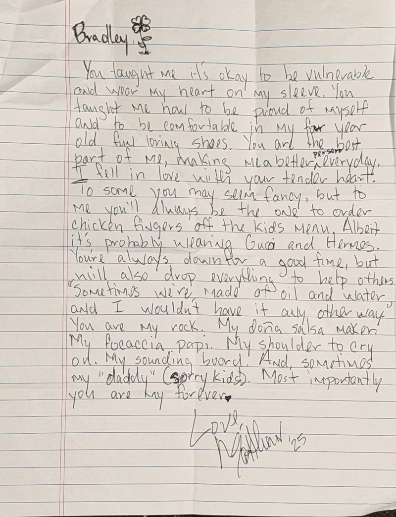 “... you'll always be the one to order chicken fingers ...”