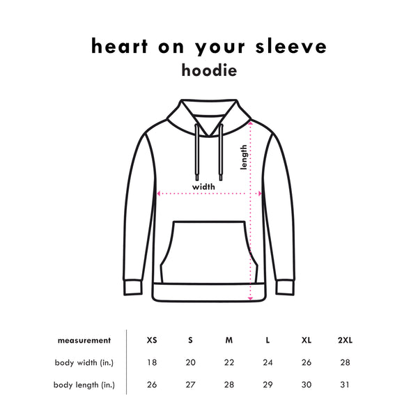 heart on your sleeve - hoodie