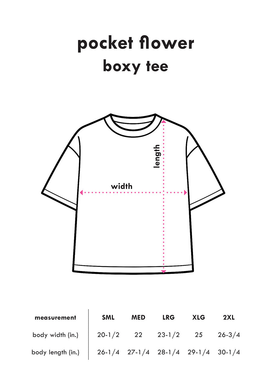 pocket flower - boxy tee